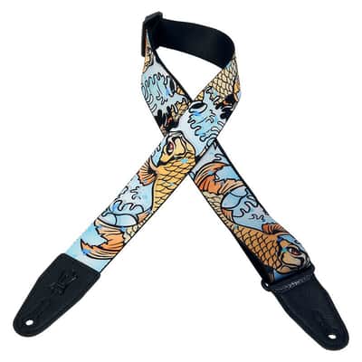 Levys MPD2-009 Sublimation Polyester Guitar Strap, Fish image 1