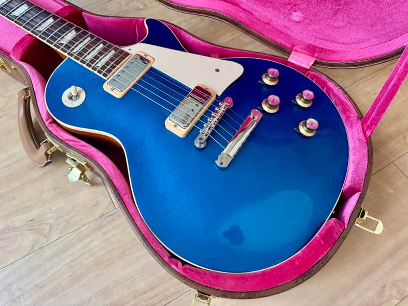 Gibson Custom Shop M2M '57 Les Paul Standard Reissue "Deluxe“ - Basalt Blue Sparkle Top Bild 1