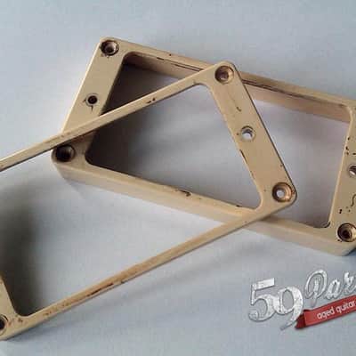 Hand aged Les Paul Pickup Rings CAB light CREAM Gibson Les Paul Historic M69 rings, 59 Parts image 1