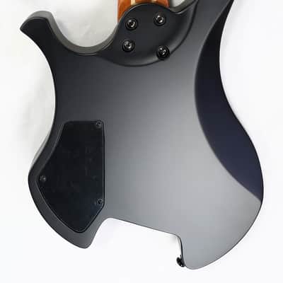 Agile 7 String MultiScale FanFret Chiral Parallax 72527 RN Flat Black Headless Electric Guitar image 8