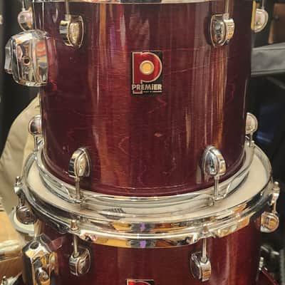 Premier XPK Drum Kit Wine Red w/ Tom Stands - 10" / 12" / 14" / 20” image 7