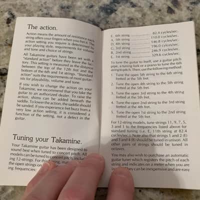 Takamine Guitar Owners Manual 1991 image 7