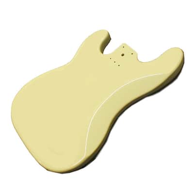 Mighty Mite Precision Bass Guitar Body Swamp Ash Vintage Ivory MM2072AFIV image 2