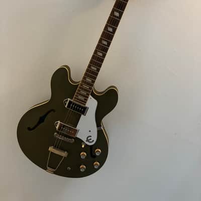 Epiphone CASINO 2021 - OLIVE WORN with Excellent Case FULLY HOLLOW-P-90s image 3