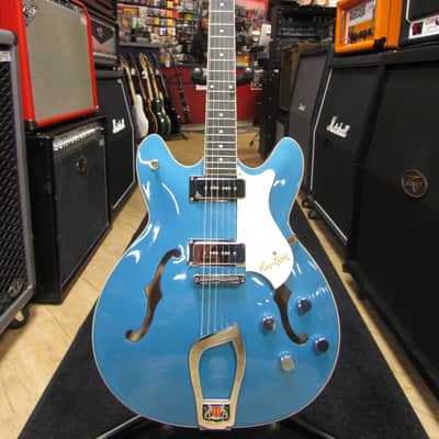 Hagstrom Viking P Miami Blue *Cracked Fingerboard* image 5