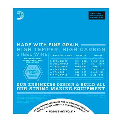 EJ21 Nickel Wound Jazz Light 12-52 D'Addario image 3