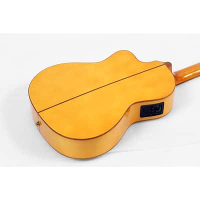 Lucero LFB250Sce Spruce/Cypress Thinline Acoustic-Electric Classical Guitar Regular Natural image 4