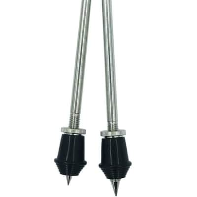 1 pr 9.5mm Vintage Style Gull Wing Bass Drum Spurs w/Srew On Tips - BDGWS-100 image 4