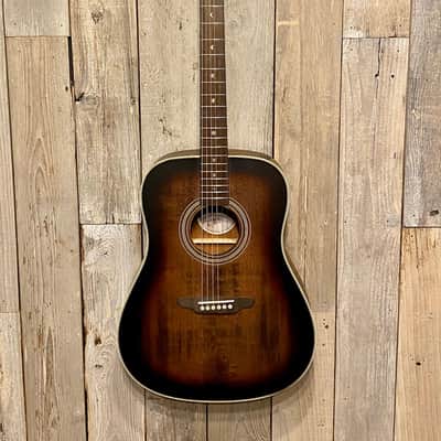 Luna Art Vintage Dreadnought - Distressed Vintage Brownburst, Help Support The People Who Make Music image 2