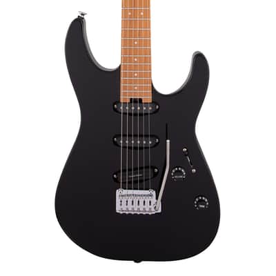 Used Charvel Pro-Mod DK22 SSS 2PT - Gloss Black w/ Caramelized Maple FB image 1