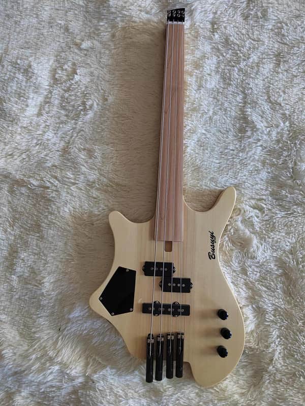 4 Strings Fretless Short Scale Bass /6 Strings Fretless Double Sided, Headless Busuyi Guitar 2021 image 1