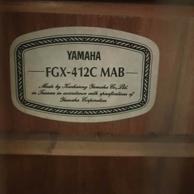 YAMAHA FGX-412C MAB ELECTRO ACOUSTIC GUITAR *GREAT CONDITION - WITH NEW STRINGS image 6