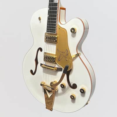 Gretsch G6136T White Falcon Hollow Body Bigsby MIJ Electric Guitar - White image 3