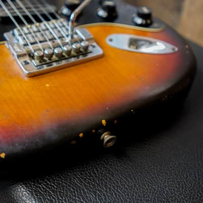Fender Stratocaster 1977 Sunburst Modified Super Strat HHH Kahler w/ OHSC image 15