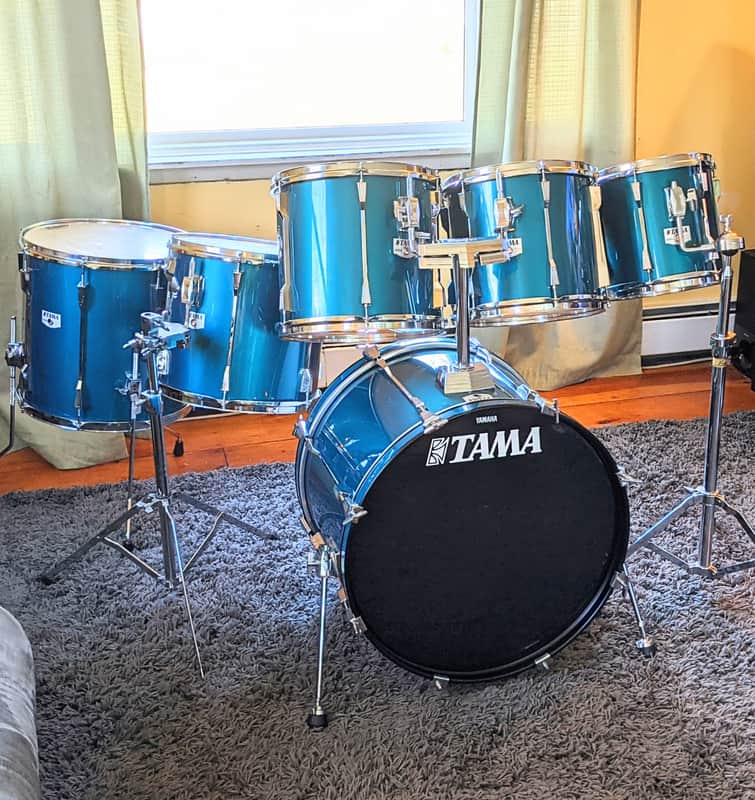 Tama Rockstar DX 6-Piece Drum Set in Ocean Blue. image 1
