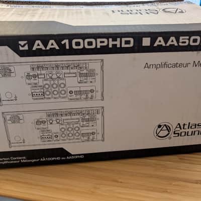 Atlas Sound AA100PHD 100-Watt 4-Channel Mixer Amplifier 2022 - Present - Black image 2