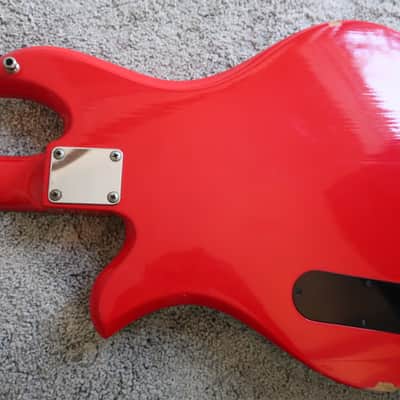 Vintage 1980s BC Rich Eagle Bass NJ Series Red Clean Solid Sound Of Thunder image 6