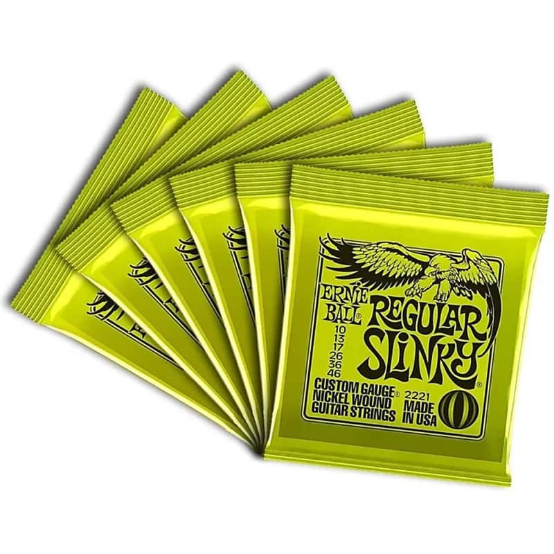 Ernie Ball 2221 Regular Slinky Nickel Electric Guitar Strings 10-46 (6PK) image 1