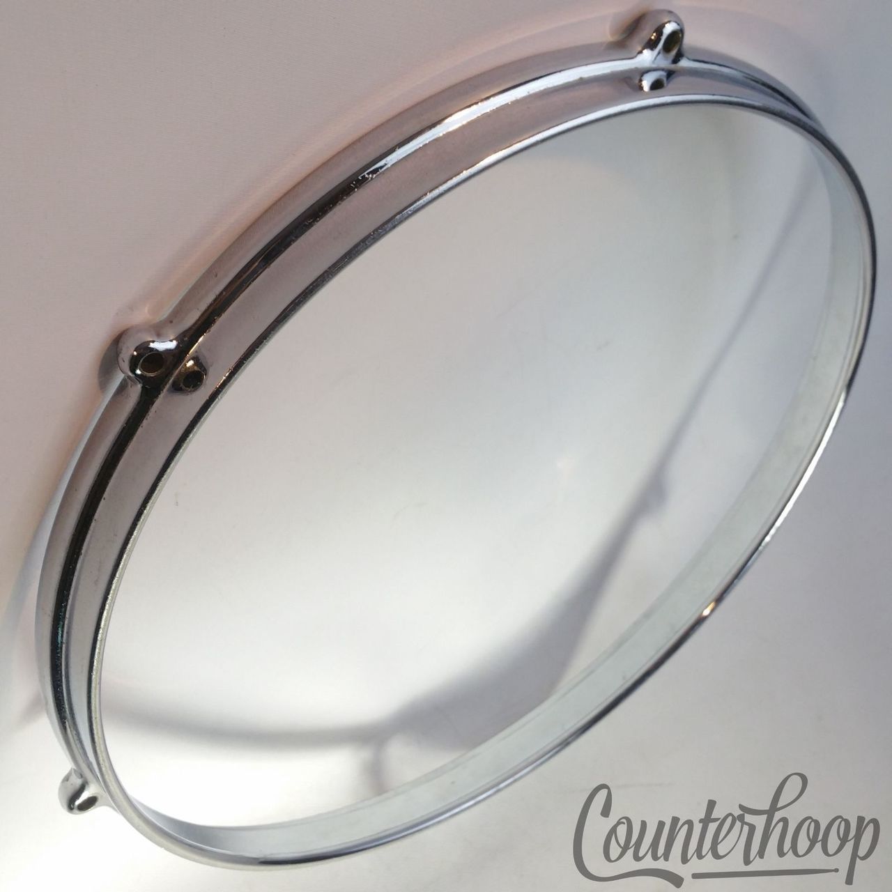 Premier 12"Pre-International Die-Cast Tom Drum Rim Metric Hoop Chrome Vintage50s — main photograph