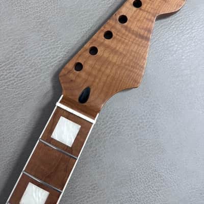 22-Fret Stratocaster Flamed Roasted Maple Guitar Neck image 1