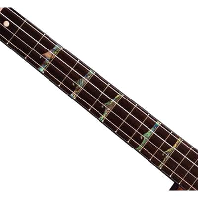 Luna UKE HTB KOA High Tide Koa wood Acoustic Electric Baritone Ukulele image 5