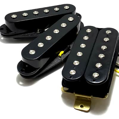 Mod Noiseless HSS Pickup Set, Passive Ceramic Modern Humbucker Bridge + Noiseless Strat Middle & Neck Pickups image 2