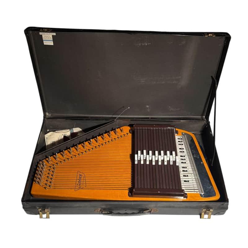 Vintage 1960s Oscar Schmidt 15-Chord Autoharp w/ Original Case & Accessories image 1