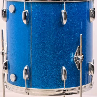 Gretsch 20/12/12/16" 60's Round Badge Drum Set - Blue Sparkle image 24