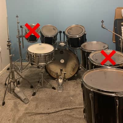 Vintage Pearl BLX 100% birch shells, (made in Japan era) drum kit image 2