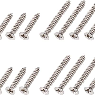 Imperial Guitar Humbucker Pickup Frame Mounting Screws Set Flat Head Countersunk Pickup Ring Mounting Screws Kit for Gibson Les Paul SG 10pcs Long + 10pcs Short Screws image 3