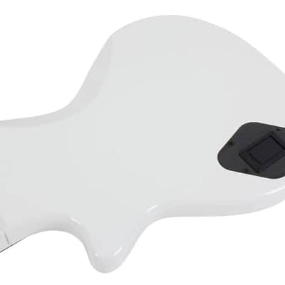 Swing Hybrid-White All Solid Electric Acoustic Slim Guitar Piezo Magnetic Pickup image 5