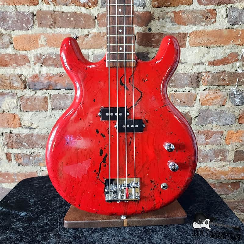 Lotus / Aria Pro II / Matsumoku MIJ Neck-Thru Double Cut Electric Bass  (1970s, Custom Poly Dip) image 1