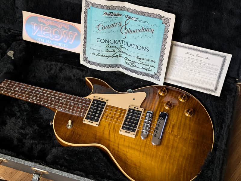 1989 Heritage H-140CM Electric Guitar Flamed Almond Burst Documented Country Showdown Giveaway! image 1