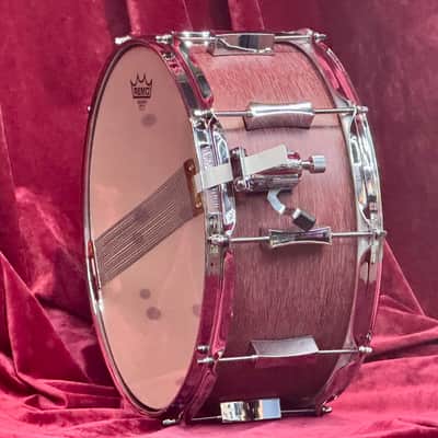 PORK PIE PERCUSSION  6.5" X 14" MAPLE SNARE DRUM IN "LILAC WINE" FINISH (PURPLE HEART) image 7
