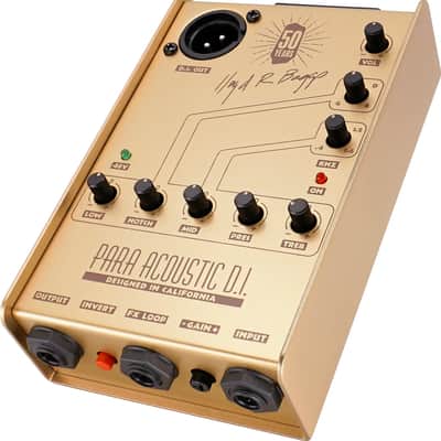 LR Baggs Para DI/Preamp Acoustic Effects Pedal, Limited Edition 50th Anniversary Gold image 6