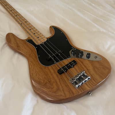 2018 Fender Limited Edition Roasted Ash American Professional Jazz Bass with Maple Fretboard - Natural - Free Pro Setup image 4