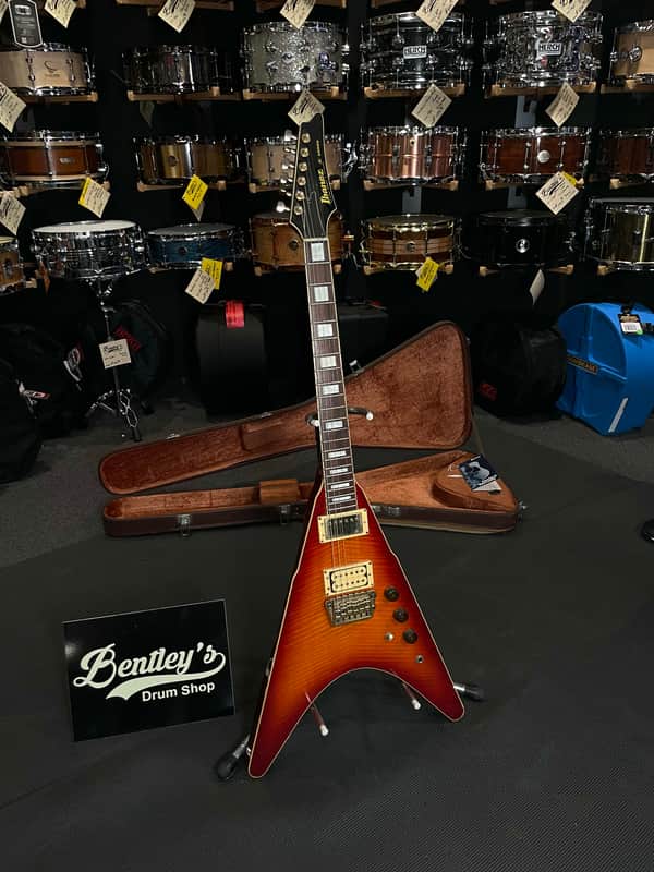 *RARE* 1983 Ibanez X Series Rocket Roll II 6-String Electric Guitar with Case - Cherry Red Sunburst image 1