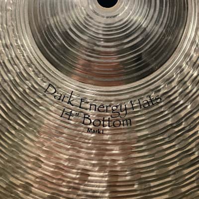 Tris Imboden's, Chicago, Paiste - 14" Signature Dark Energy, Mark 1 Hi Hats Pair, 950g,1406g 2000s image 6