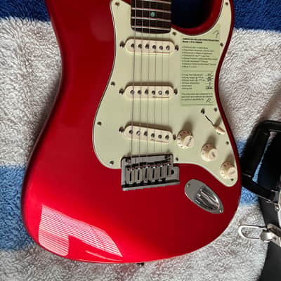 Fender American Deluxe Stratocaster with Rosewood Fretboard 2002 - 2003 - Chrome Red image 1