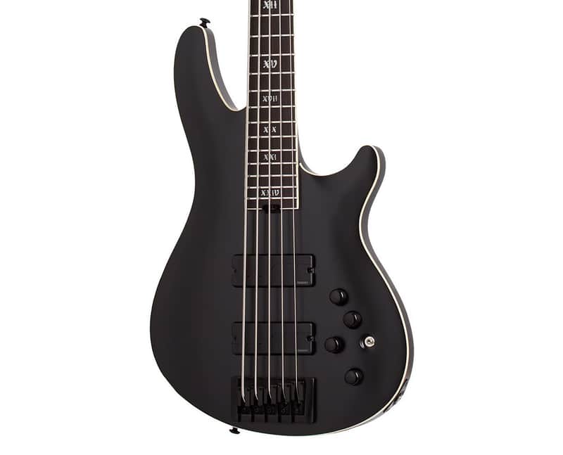 Schecter SLS Elite-5 "Evil Twin" 5-String Bass - Satin Black - Open Box image 1