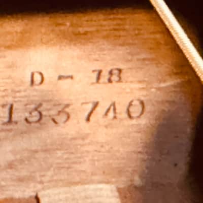 1953 Martin D-18 Mystery Top!! Rare Ebony Truss Rod!!  Nice! image 16