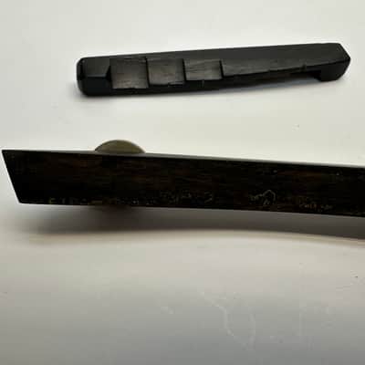 Vintage Rosewood Archtop Bridge Nickel Posts Martin Gibson Gretsch Epiphone? image 7