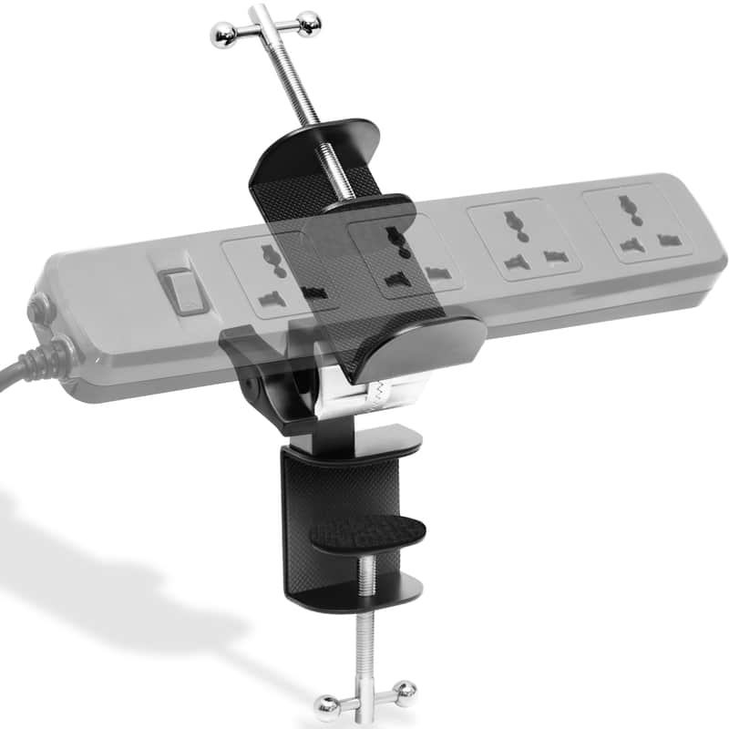 Liquid Stands Piano Stand Power Strip Mount - Fits 1" to 3.4" - Piano Power Strip Holder - Removable Under Desk Clamp Mount and Cable Management image 1