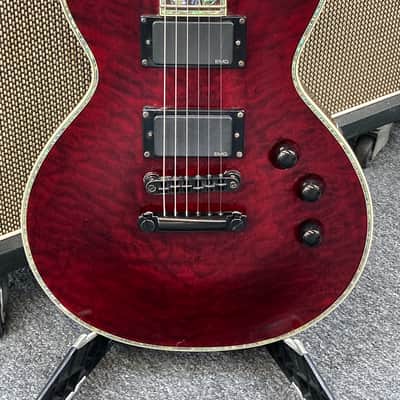 ESP LTD EC-1000 QM with Rosewood Fretboard 2002 - 2004 - See Thru Black Cherry image 1