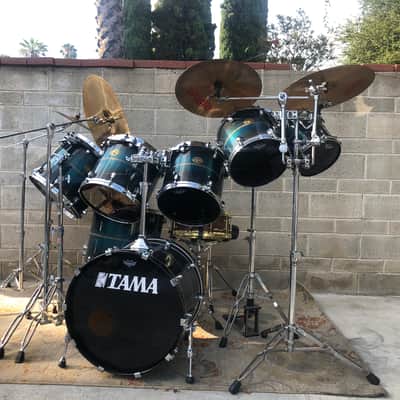 SHELLS ONLY Tama starclassic early 2000 - blue galaxy sunburst image 4