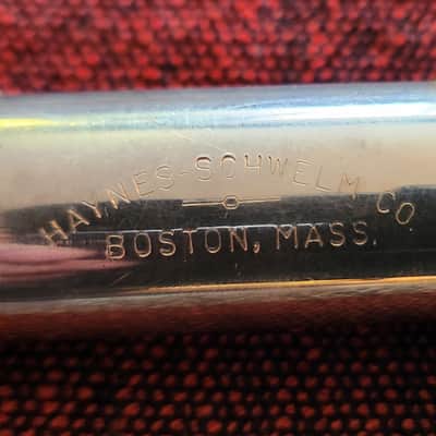 Haynes-Schwelm 304 C Flute Sliver Plated 1920-21 Boston, Mass, USA image 6