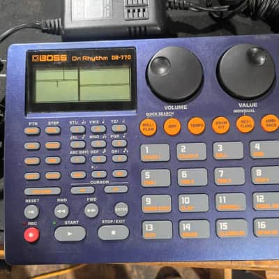 BOSS DR-770 Dr. Rhythm Drum Machine Blue w/ Original BOSS Power Supply image 4