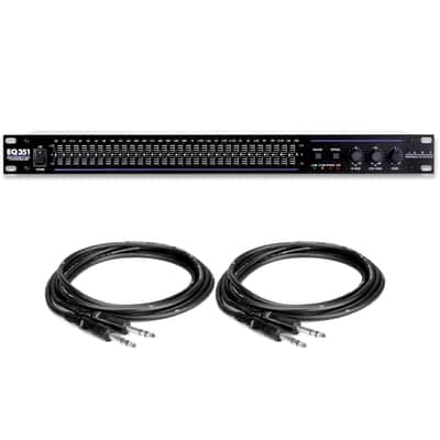 ART EQ351 Single Channel 31-Band Equalizer Bundle with 1/4" TRS Cables image 1