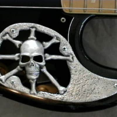 6 skull guitar Parts for fender jazz bass guitar solid metal & hand made in the U.S.A. image 4