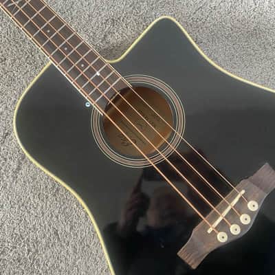 Eko 4 String Acoustic Electric Bass, Mahogany Body, Rosewood Fretboard Neck, 22 Frets image 10